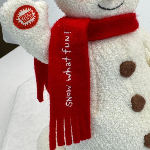 Vintage 2004 Hallmark Jingle Pals Snowman Dog Plush Singing Barking Dancing - Picture 16 of 17